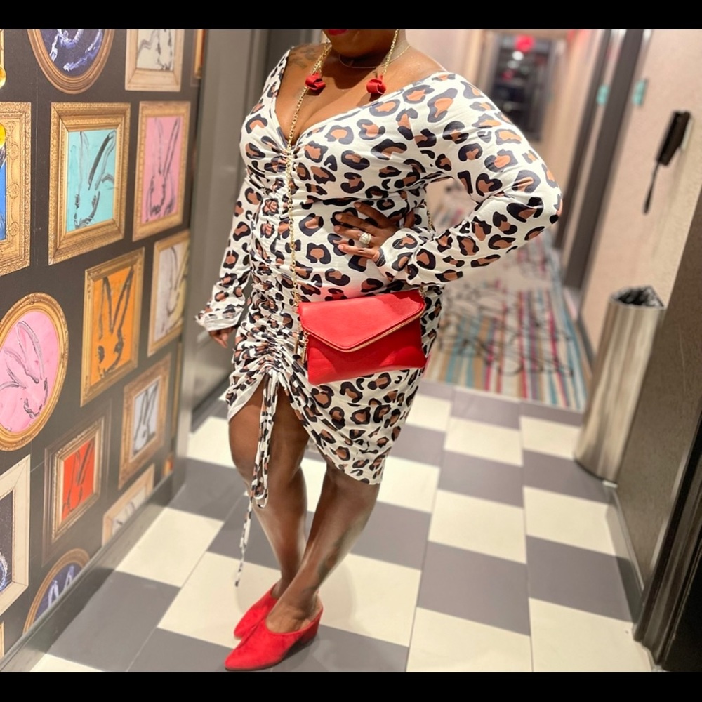 Leopard print women’s dress